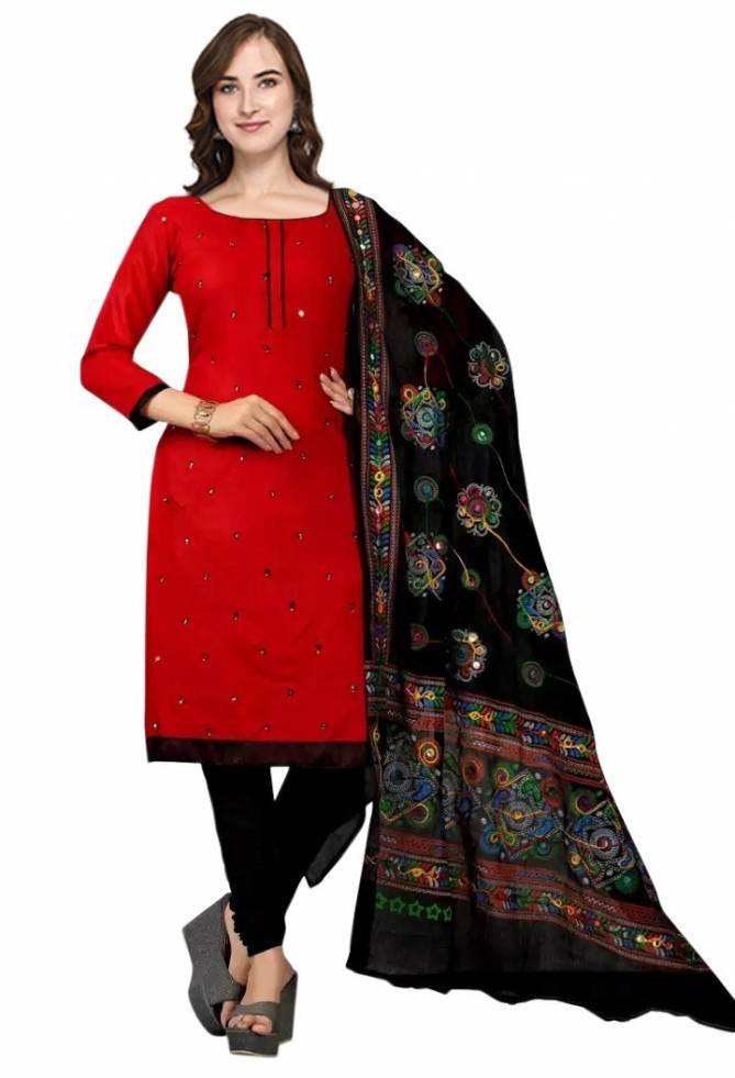 Tcvv Cotton Embroidery 4 Festive Wear Cotton Printed Dress Material Collection